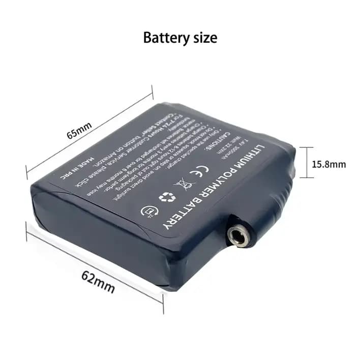 1-6 pièces gants chauffants batterie 7.4V 3000mah