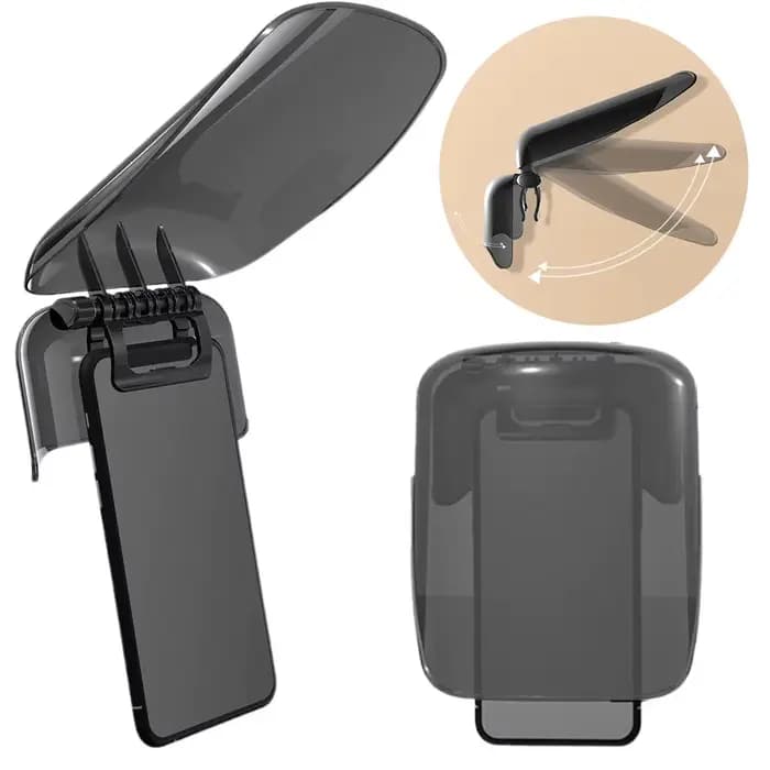 Support de téléphone pour moto avec pare-soleil extensible