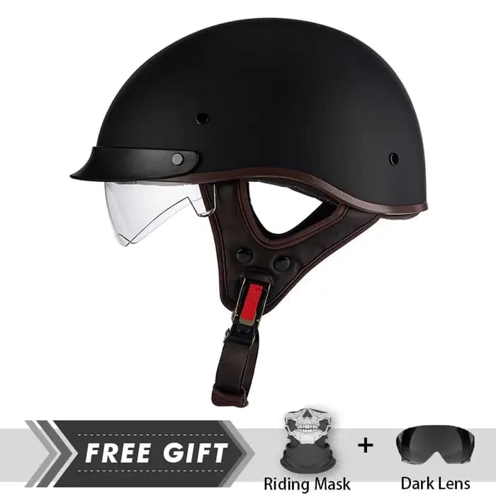 Casque de moto demi-visage pour hommes et femmes