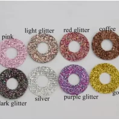 Lot de 40 pièces de tissu rond à paillettes de 8 mm, 10, 12, 13, 16, 18, 20, 24, 30, 40, 50 mm pour matériaux d'yeux de jouets - Option de couleur (sans yeux)