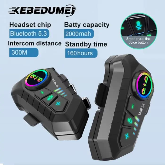 KEBIDUMEI 1/2x Interphone moto casque