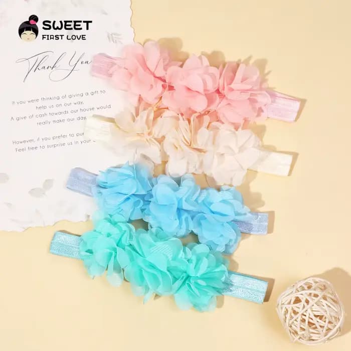 Bandeau artificiel astique en Mousseline de Soie Solide pour Bébé, Accessoire de Princesse pour Nouveau-né, Fille et Garçon