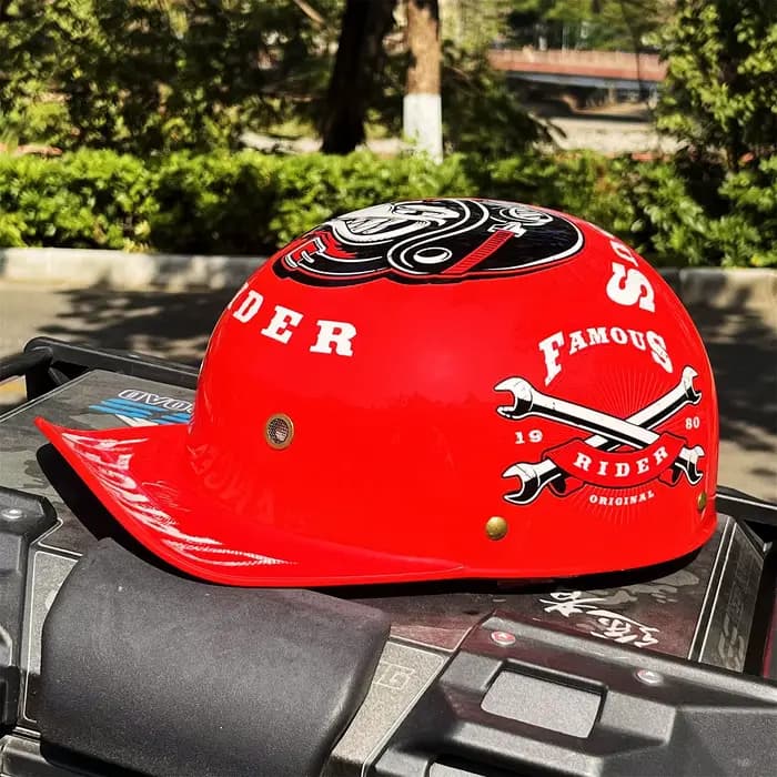 Casque rétro demi-visage pare-brise
