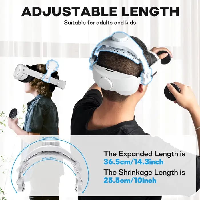 Sangle de tête réglable pour Meta Quest Pro/PSVR2, réduit la pression sur la tête, confort amélioré, accessoires VR pour Meta Quest 3S/3/2