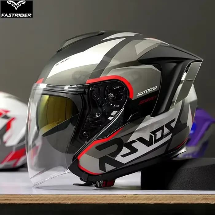 Ryzen casque de moto hommes et femmes été 3/4