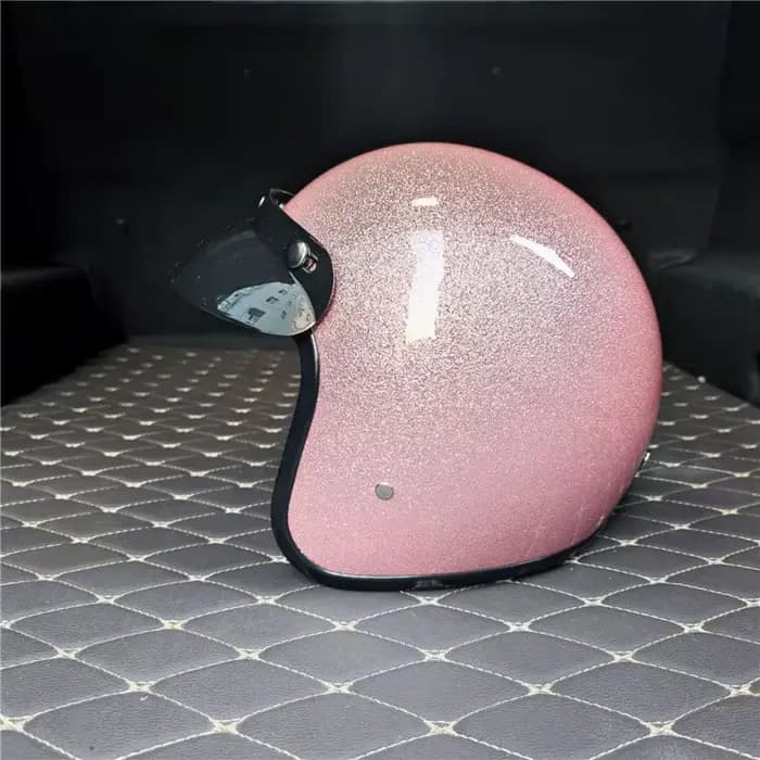 Casque de Moto Vintage Rose Brcorporelle