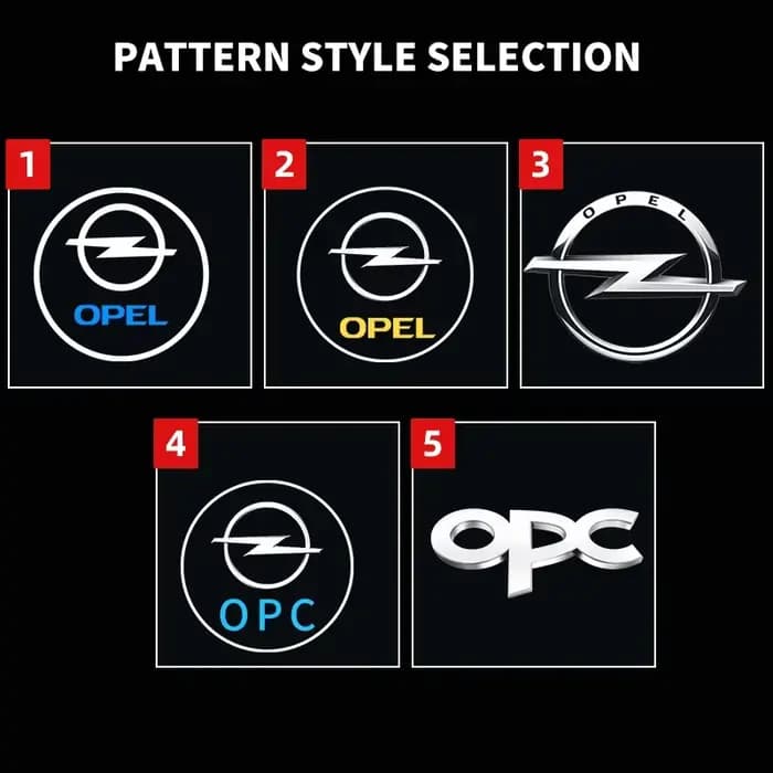 2 pièces de lampes LED pour portières de voiture, éclairage de bienvenue, logo lumineux pour Opel Insignia A B 2009-2017 Antara 2008-2018, accessoires de voiture