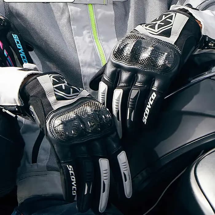 SCOYCO été Moto gants en Fiber de carbone Guantes