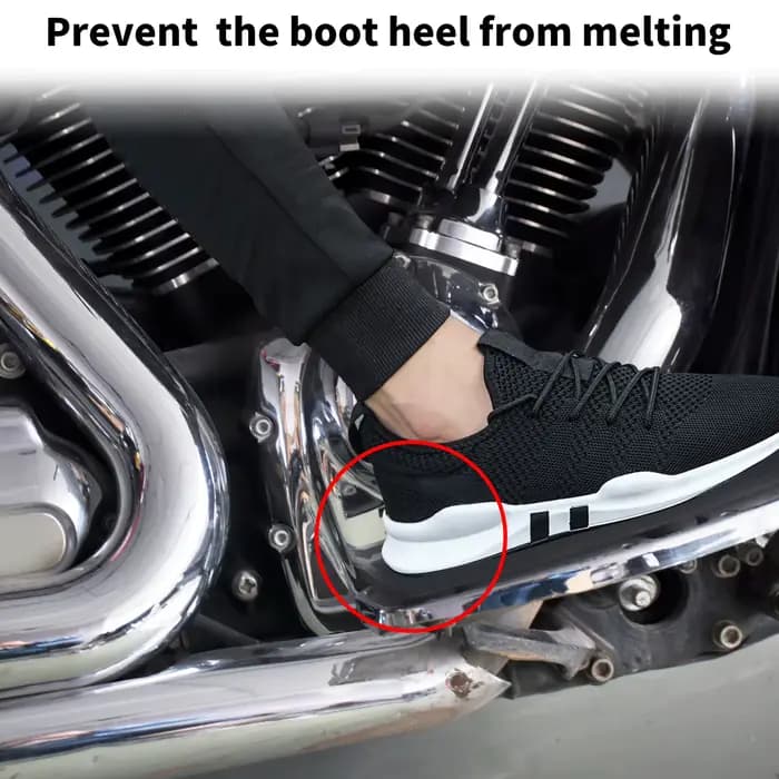 Protection de talon pour conducteur de moto