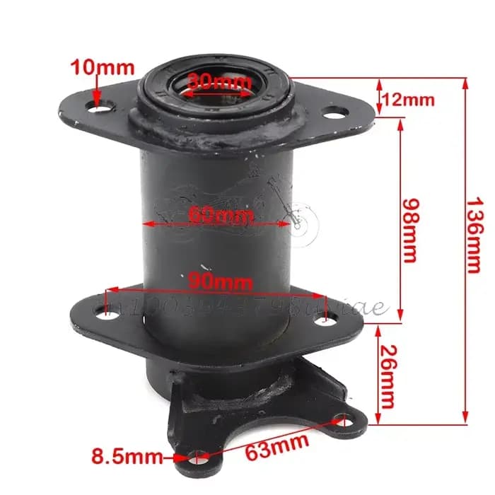 1 jeu d'essieu arrière de 65CM avec pignon et support de moyeu pour Go-kart ATV 50cc-125cc