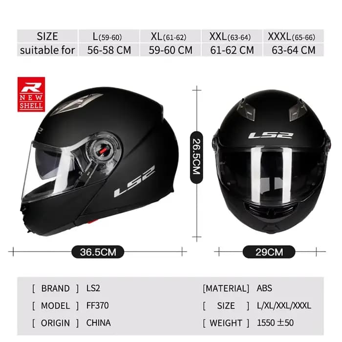 Casque de moto rabattable FFsuspec