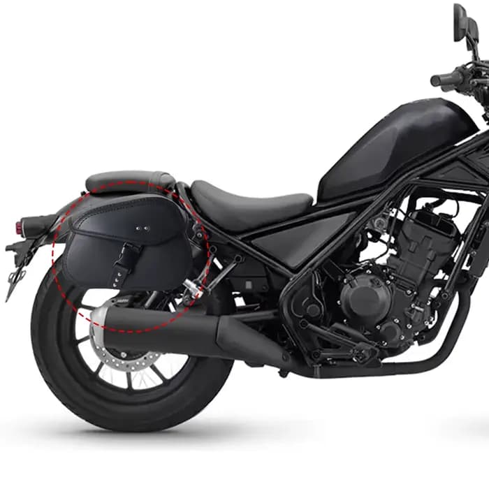 Sacoches de moto noires en cuir PU