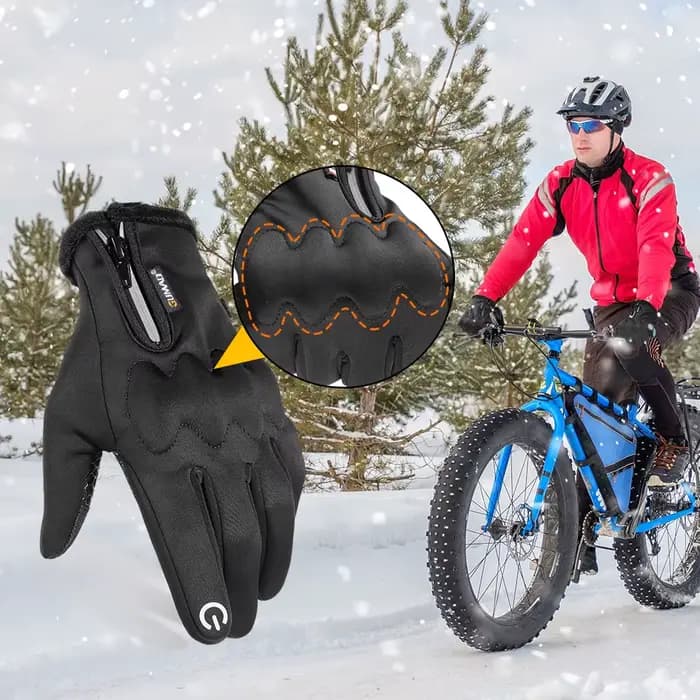 Gants de moto d'hiver pour écran tactile thermique