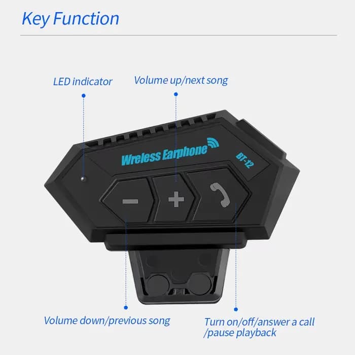 Casque de Moto Bluetooth