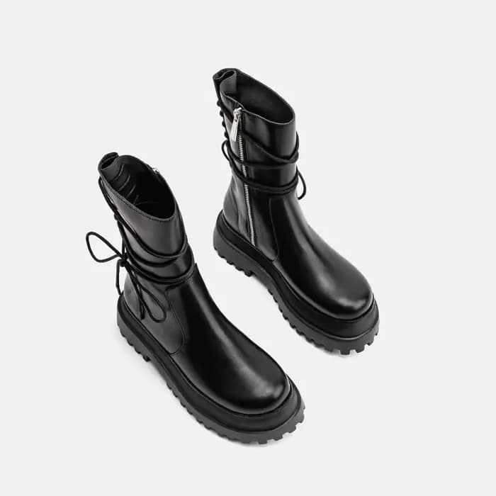 Chaussures de motard en cuir pour femmes