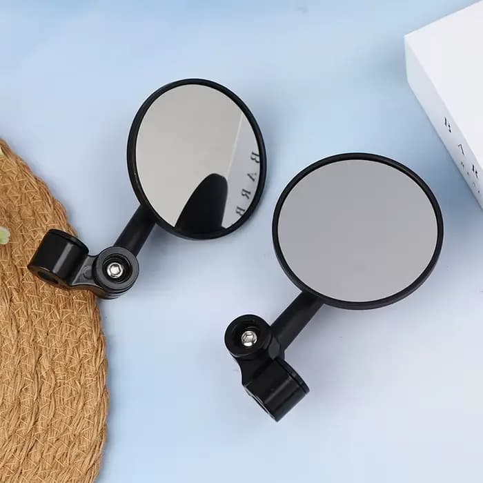1 paires d'accessoires de moteur rétroviseurs d'extrémité de barre ronde en alliage d'aluminium