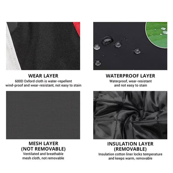 Veste de Moto d'hiver imperméable au froid