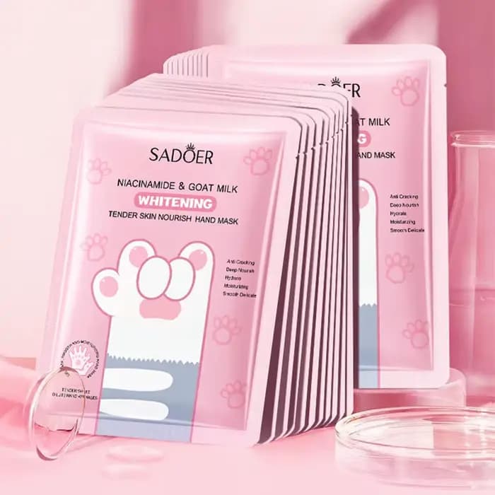 Masque pour les mains nourrissant au lait de chèvre, 5 paires, hydratant, raffermissant, éclaircissant, gants pour les mains, produits de soins pour la peau