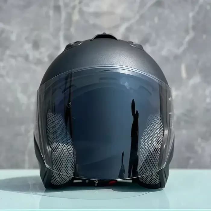 3/4 casque ouvert Ram4 gris mat