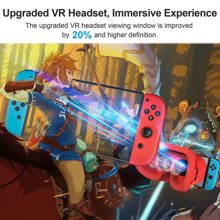 Casque VR amélioré pour Nintendo Switch & Switch OLED, lunettes de réalité virtuelle Switch avec lentilles HD réglables et confortables
