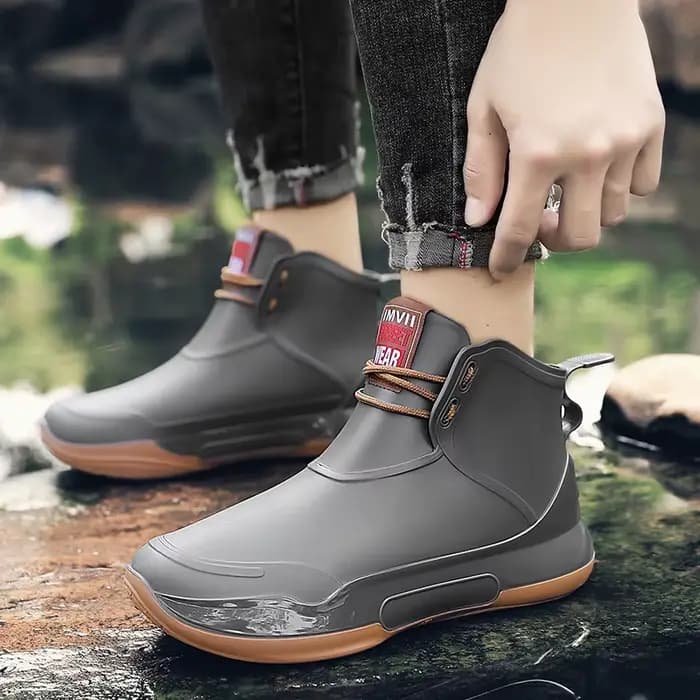 Bottes de pluie décontractées pour hommes, quatre saisons, nouvelles, antidérapantes, imperméables, pour activités de plein air, pêche, lavage de voiture, neige, cuisine, chaussures de pluie