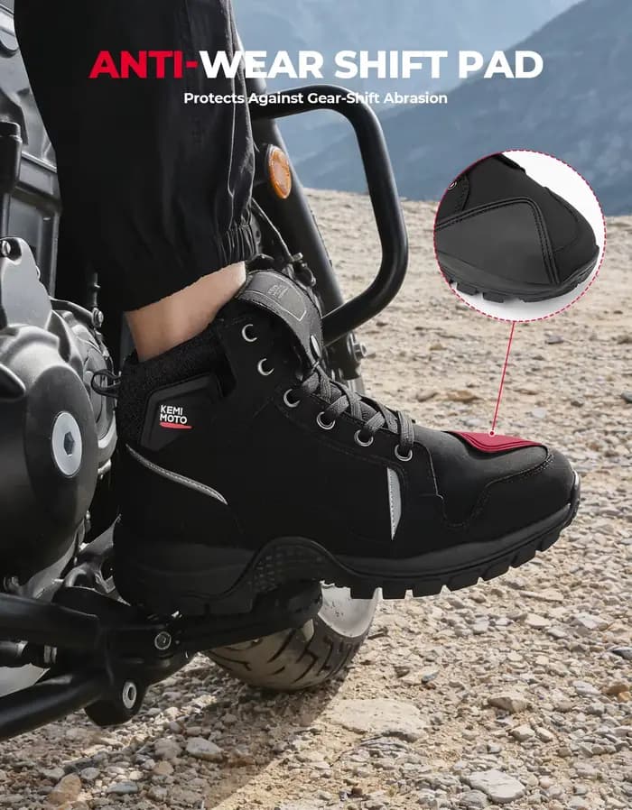 Chaussures de moto imperméables pour hommes