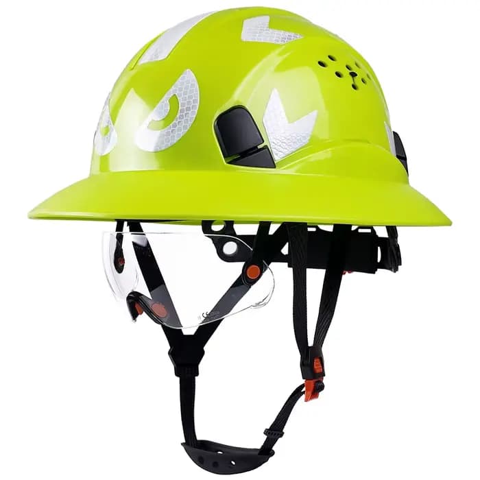 Casque de sécurité ANSI à visière intégrale avec lunettes de protection