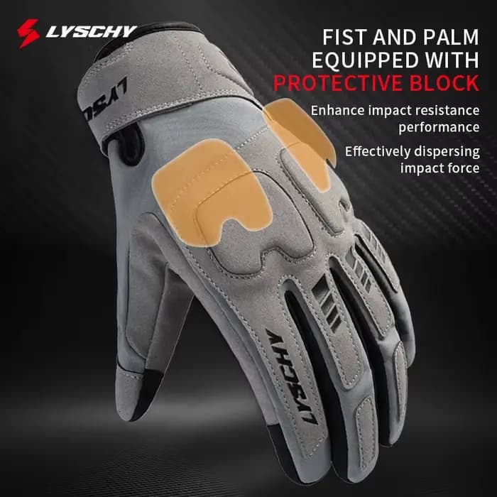 LYSCHY gants de moto hiver chaud doigt complet