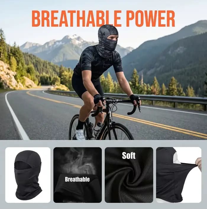 Cagoule d'été élastique et respirante pour homme et femme