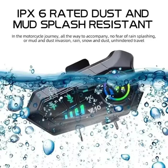 Intercom pour moto, casque avec écouteurs