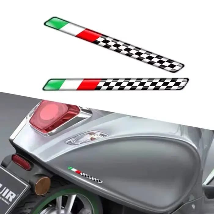 Autocollant 3D en époxy drapeau italien