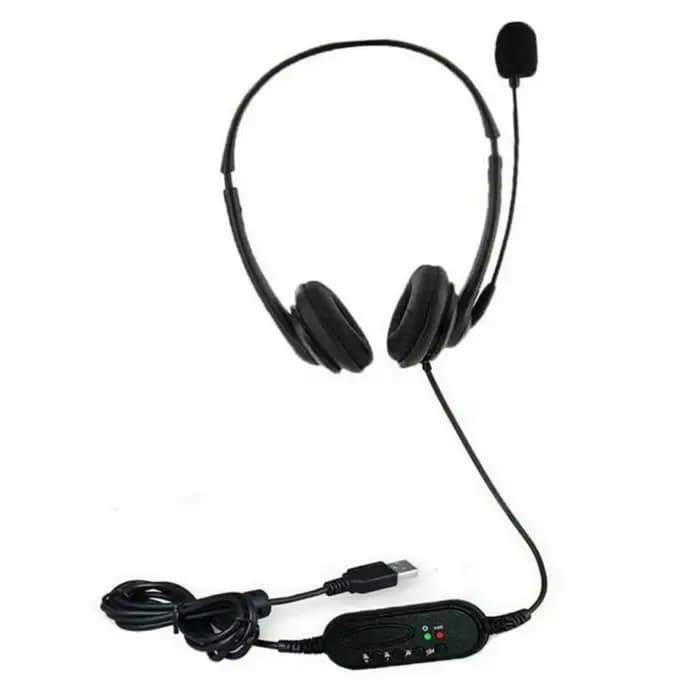 Casque d'ordinateur USB filaire sur l'oreille, pour Center d'appels, ordinateur portable, bureau, basses lourdes, son, suppression du bruit