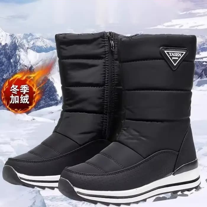 Bottes d'hiver pour femmes 2025 bottes de neige femmes chaud épaissi peluche imperméable antidérapant résistant au froid botte extérieure dames chaussures d'hiver
