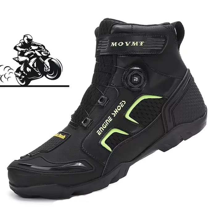 Bottes de moto en cuir pour hommes