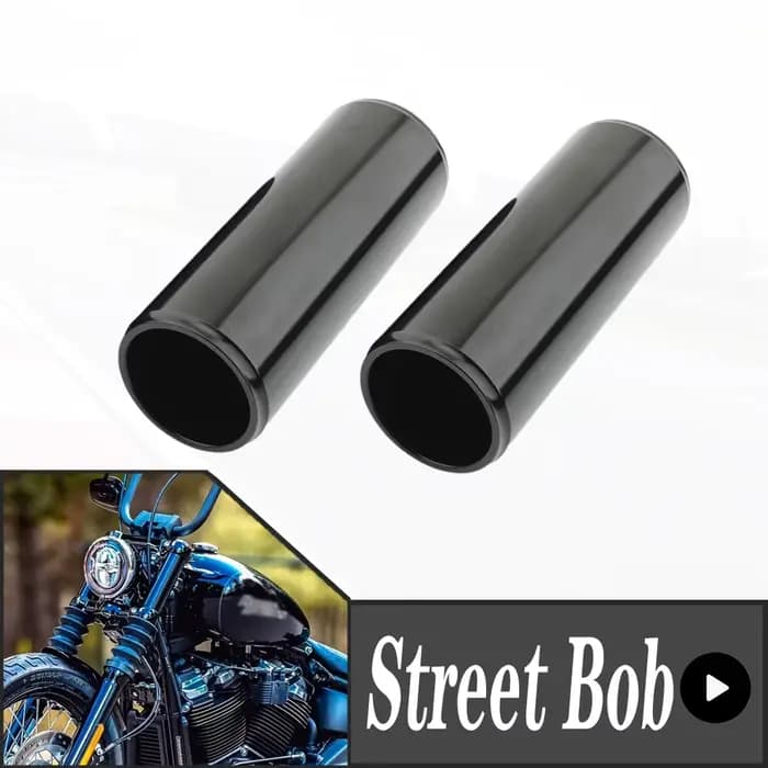 Couvercle d'amortisseur supérieur coulissant de botte de fourche avant de moto en aluminium pour Harley Davidson Softail Street Bob FXBB 2018 – 2023