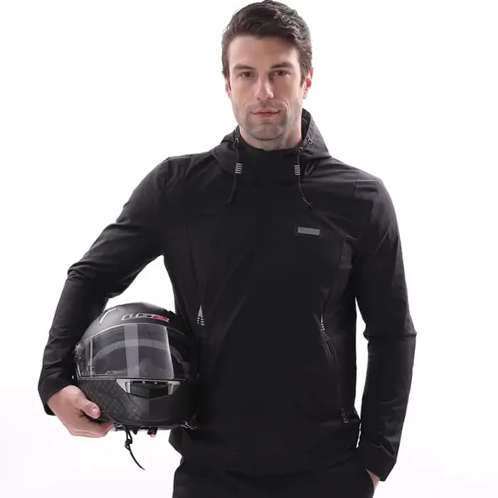 Vestes de moto noires imperméables pour hommes
