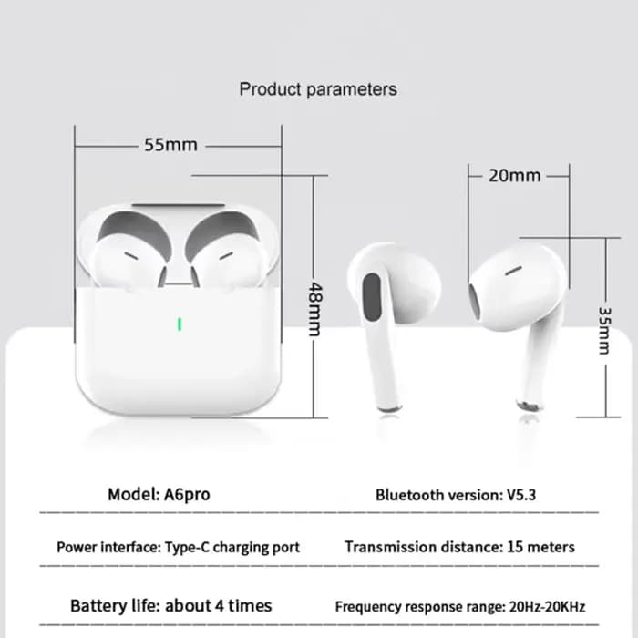 Nouveaux écouteurs sans fil Bluetooth Air Pro, son HiFi, faible latence, réduction de bruit ANC, écouteurs pour iPhone Android