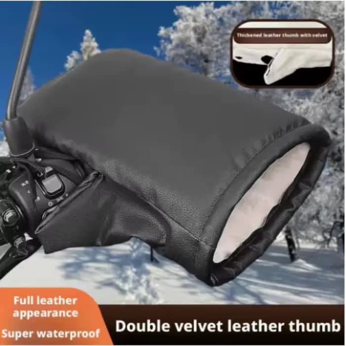 Manchons de guidon de moto en polaire d'hiver
