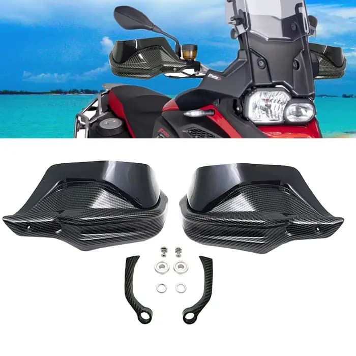 Protège-mains en carbone pour moto