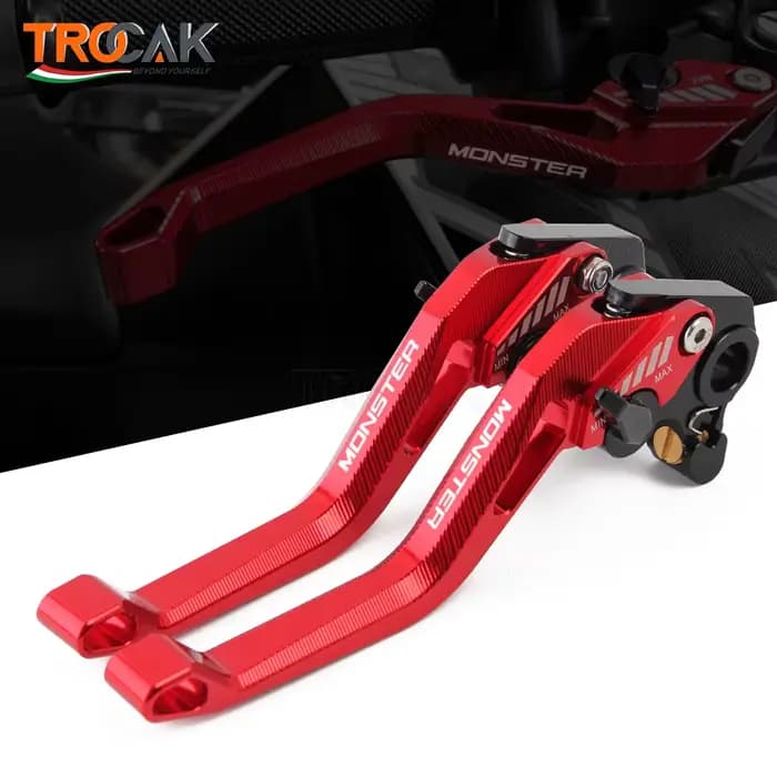 Leviers d'embrayage de frein courts réglables CNC pour moto DucSauMonster