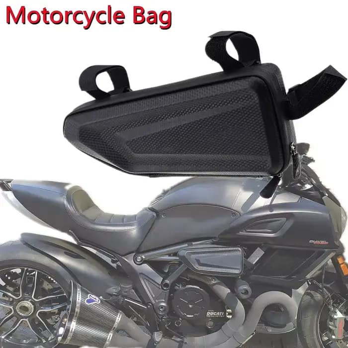 Sacoche latérale à coque rigide pour moto