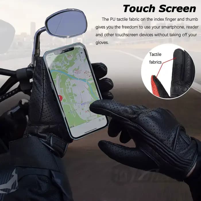 Gants de Moto en cuir rétro