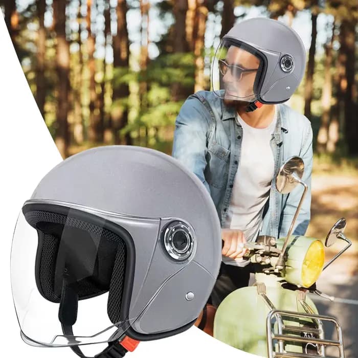 Casque pour moto, demi-visage