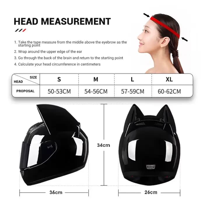 Casque de moto anti-chute pour femme
