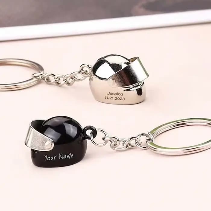 1 porte-clés personnalisé pour casque de moto