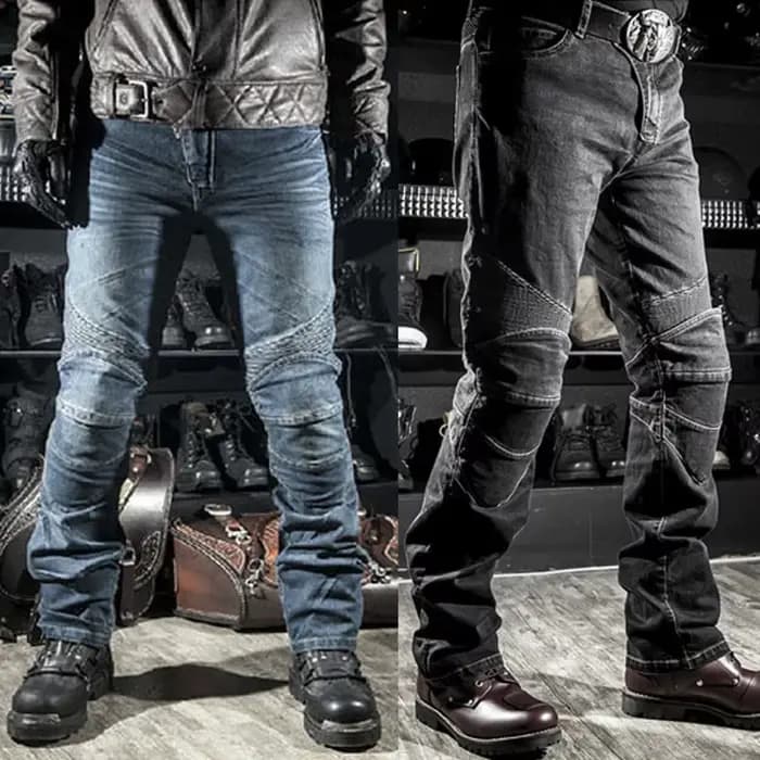 Jean de moto pour homme avec protections genoux et hanches