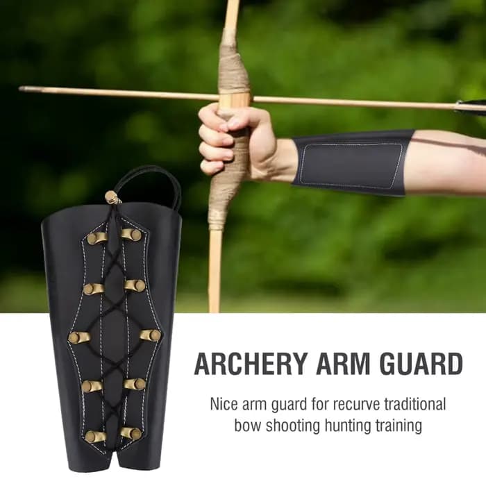 Protège-bras réglable et durable pour tir à l'arc, accessoire de protection en PU pour la chasse