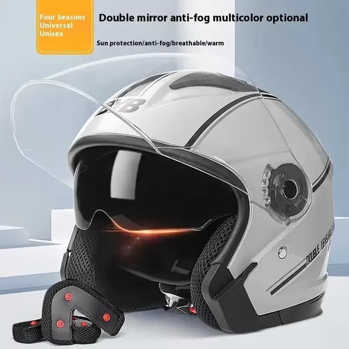 Casque ouvert rétro, demi-casque