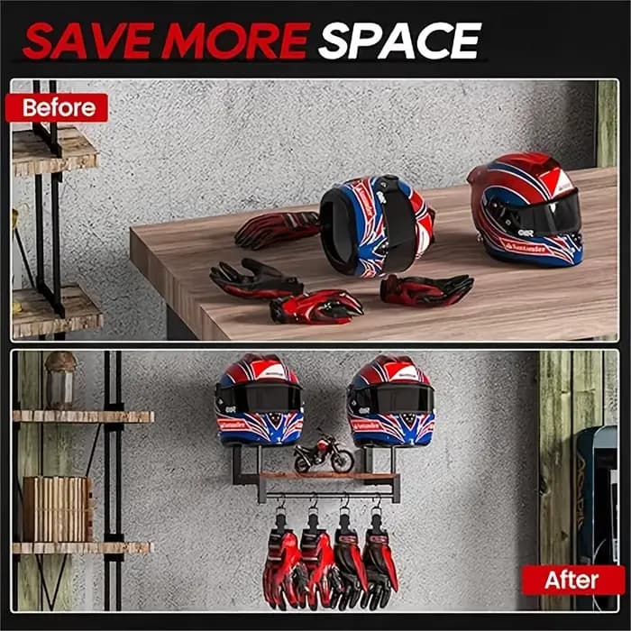 Support mural pour casque de moto