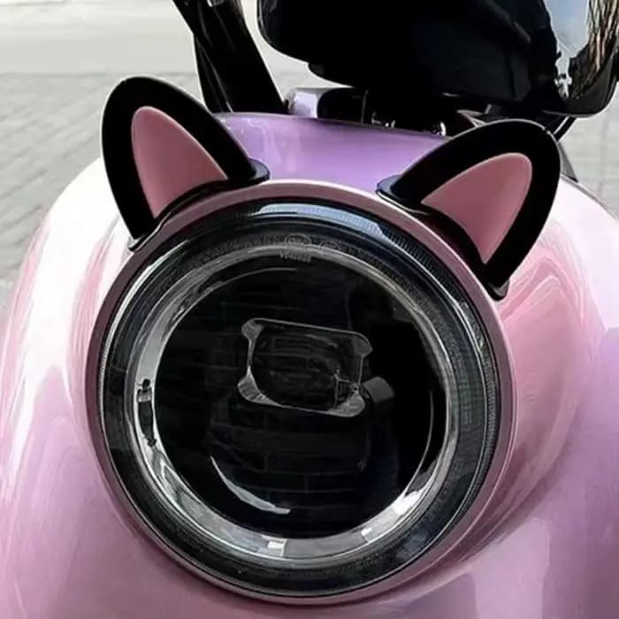 Décoration de voiture, décoration de casque d'oreille de chat mignon de vélo